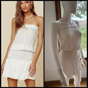 Blue Life Strapless Smocked Mini Dress